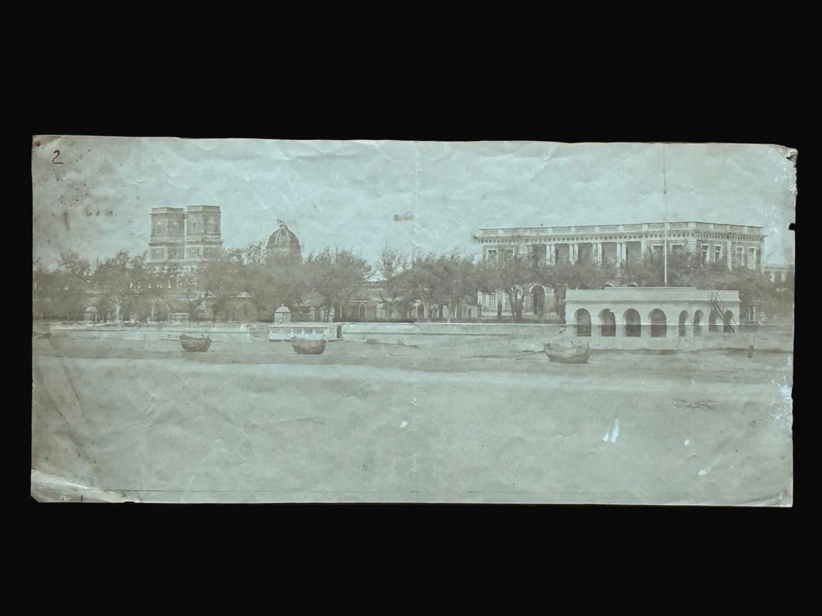 Eight early Salt Print Photographic views of Pondicherry,  India - 1850s - Attributed to Jules Lépine
