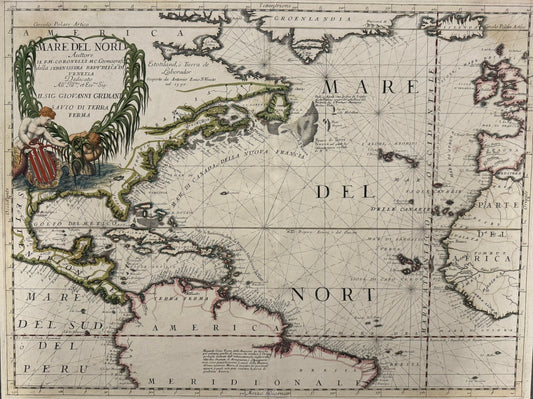 “Mare del Nord” - Vincenzo Coronelli (1650 – 1718) - Atlante Veneto published in Venice c1690