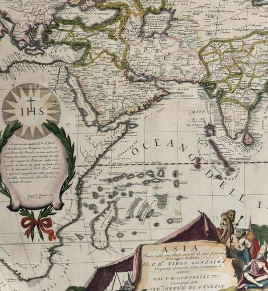 “Asia divisa nelle sue Parti secondo lo stato presente…” - Vincenzo Coronelli (1650 – 1718)  -  Atlante Veneto published in Venice c1690