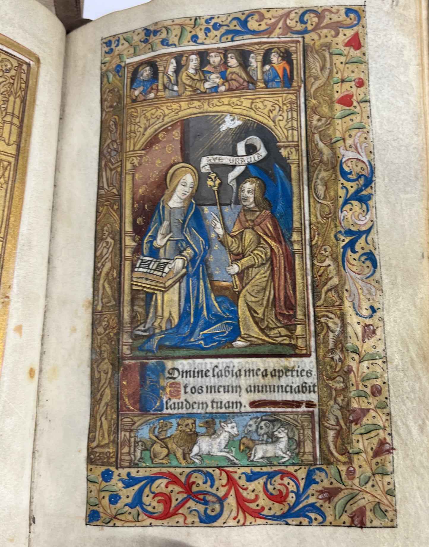 "Heures a l'usaige de Rome" 1503 Parisian Book of Hours Printed on Vellum by Gilles Hardouyn and lavishly hand illuminated