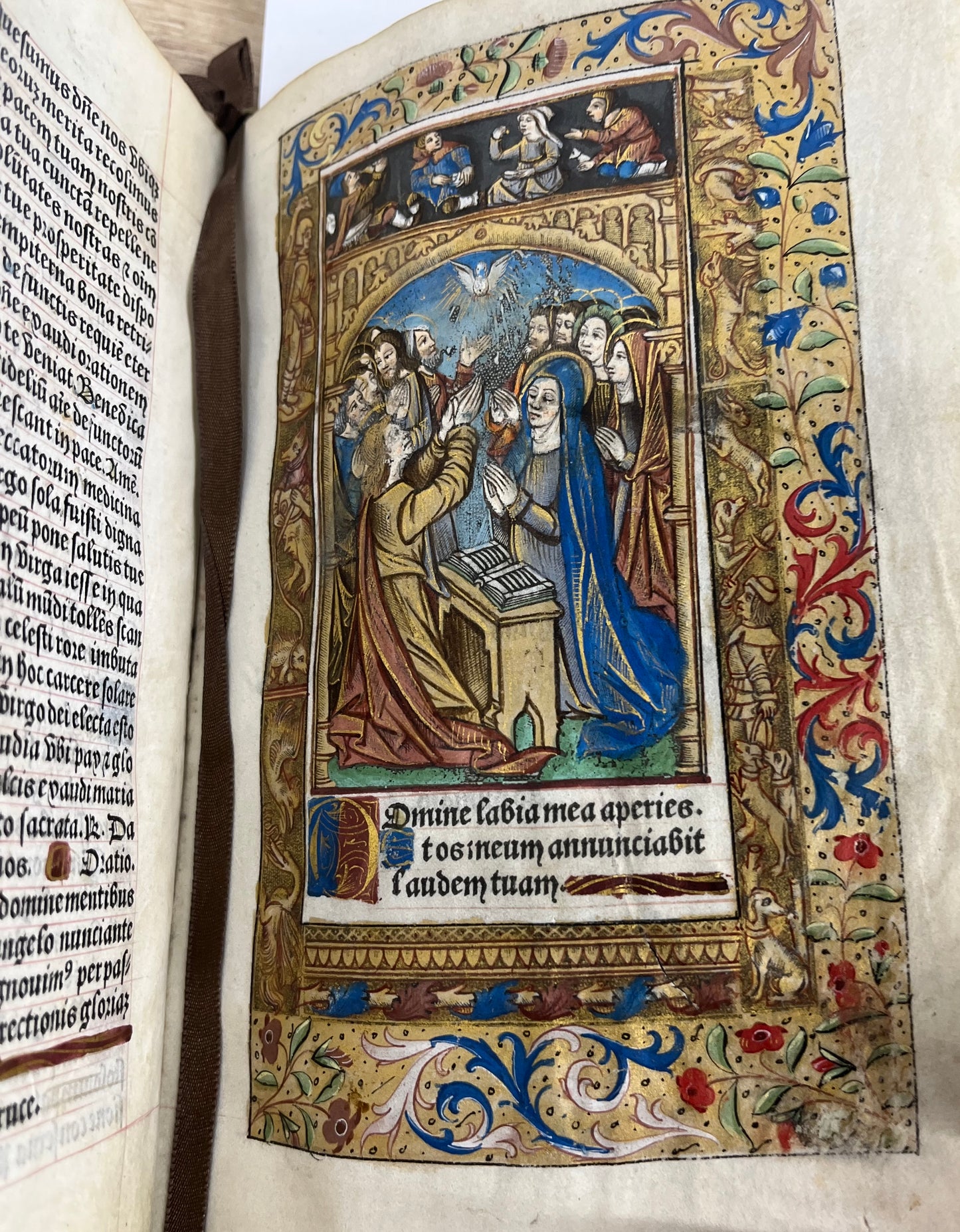 "Heures a l'usaige de Rome" 1503 Parisian Book of Hours Printed on Vellum by Gilles Hardouyn and lavishly hand illuminated