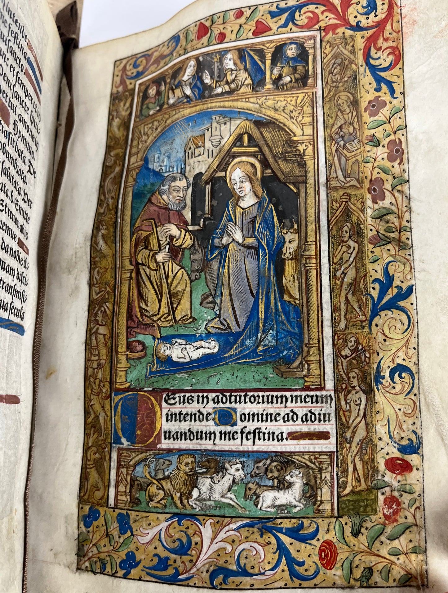 "Heures a l'usaige de Rome" 1503 Parisian Book of Hours Printed on Vellum by Gilles Hardouyn and lavishly hand illuminated