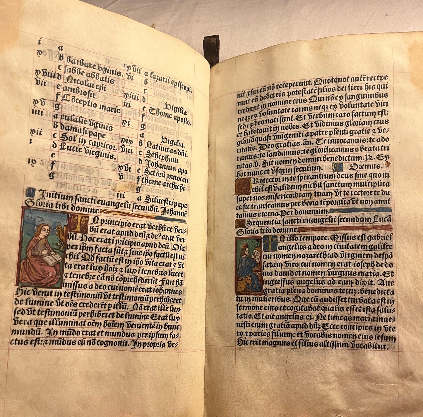 "Heures a l'usaige de Rome" 1503 Parisian Book of Hours Printed on Vellum by Gilles Hardouyn and lavishly hand illuminated