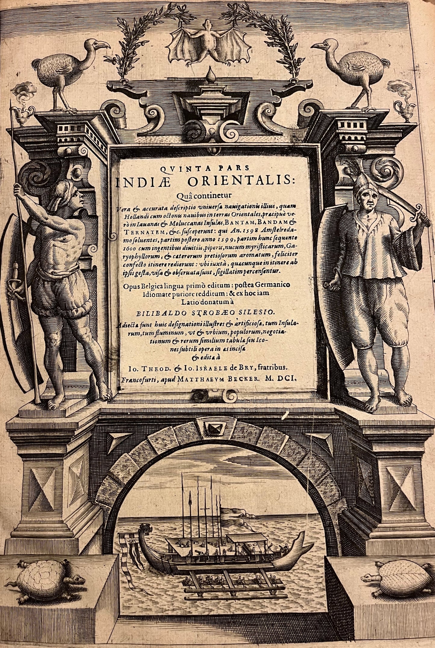 Pars Quarta Indiae Orientalis AND Quinta Pars Indiae Orientalis - Part 4 and 5 Petits Voyages - De Bry - Linschoten, Houtman, Van Neck