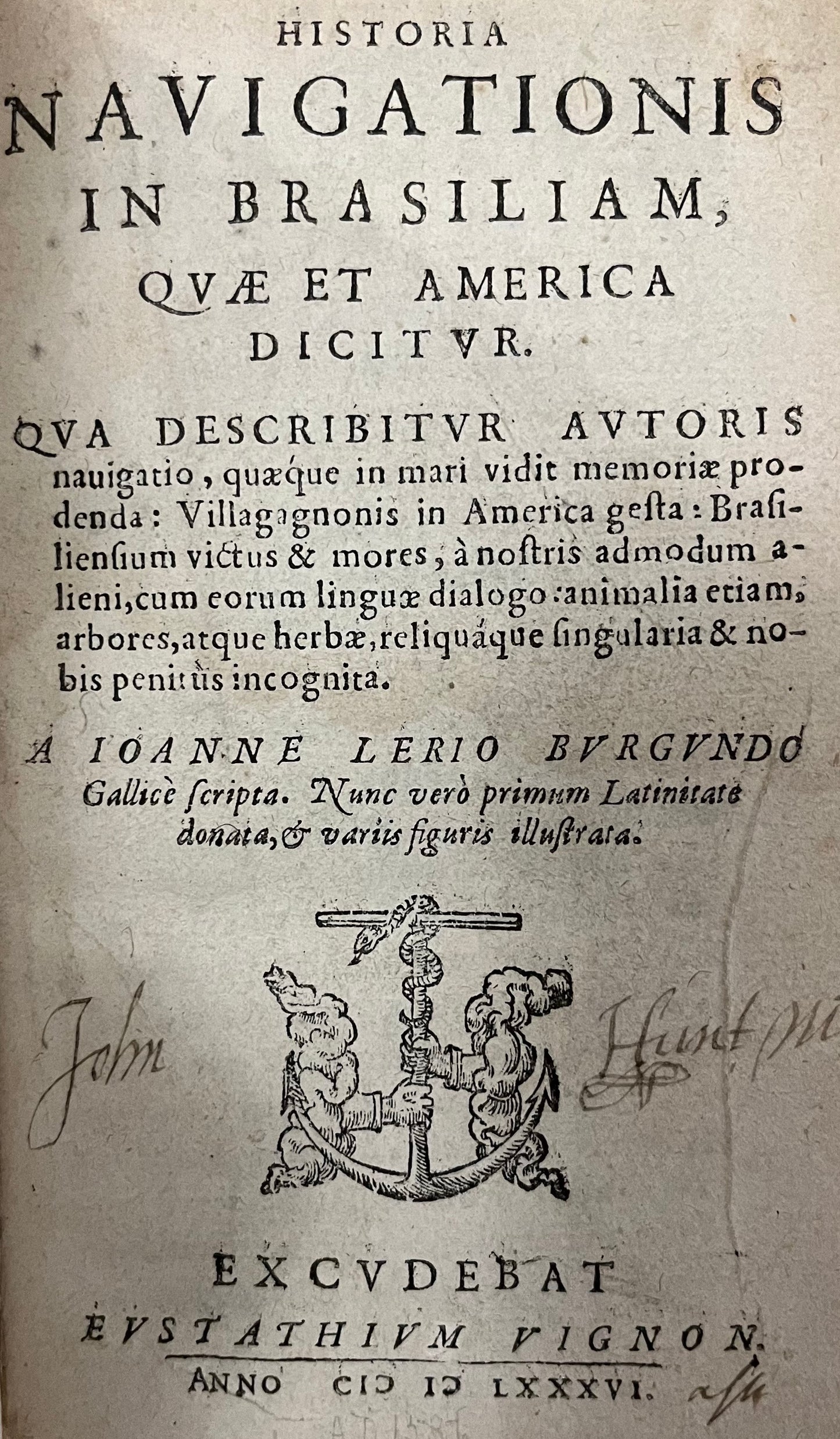 Historia navigationis in Brasiliam, quae et America Dicitur - Jean De Lery - 1586