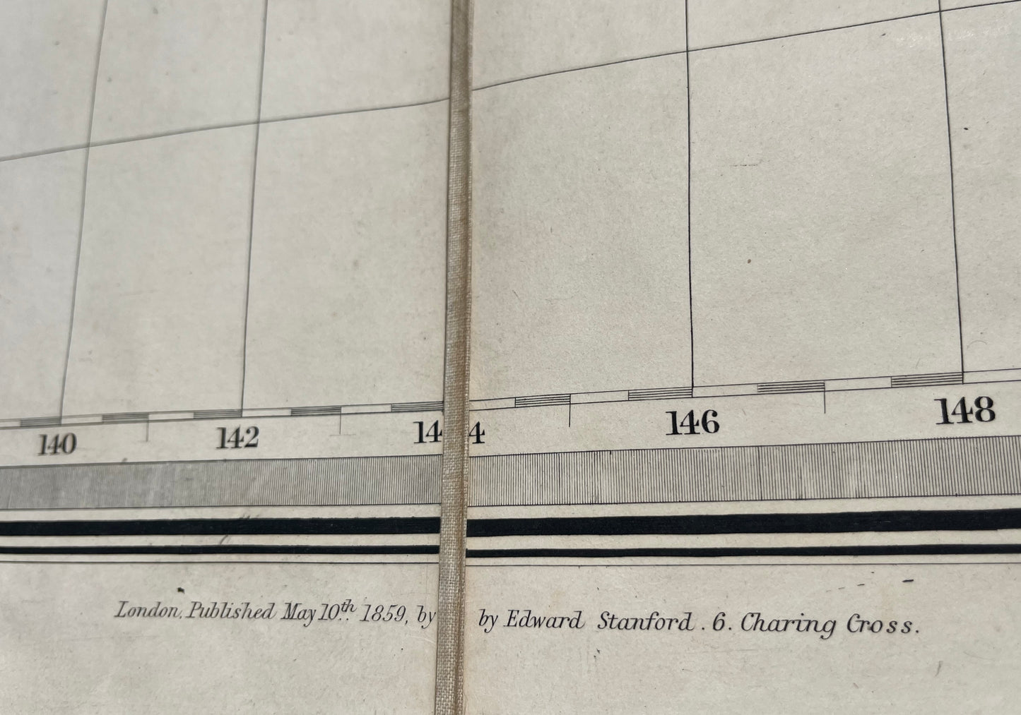 Large Wall Map - "Stanford's Library Map of Australasia" - London - 1st Edition 1859