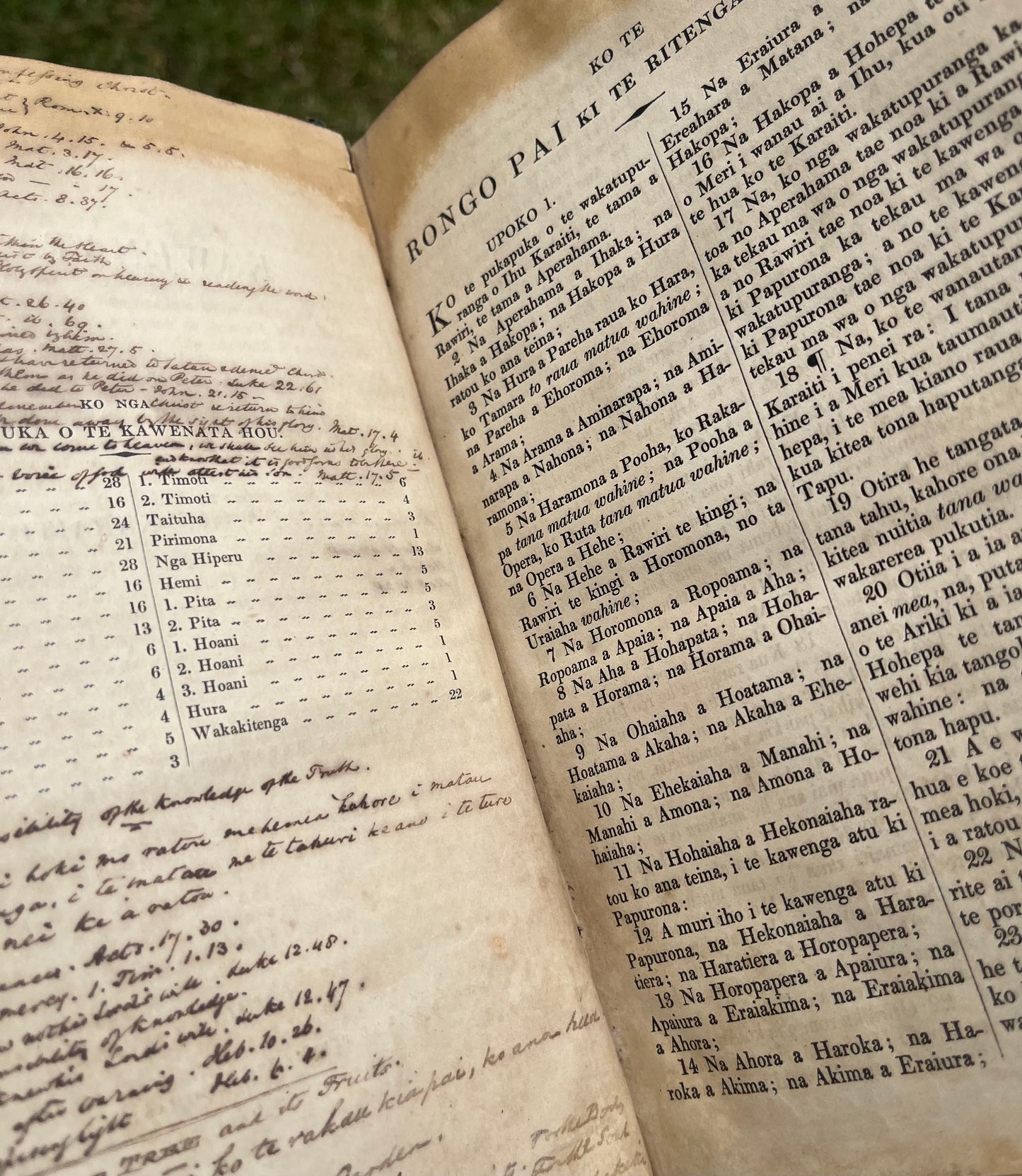 1st Edition Bible in Maori - “Ko te Kawenata Hou o to tatou Ariki te Kai Wakaora a ihu Karaiti” - Signed by William Williams translator of the Bible, to George Augustus Selwyn, first bishop of New Zealand, on June 21, 1842.