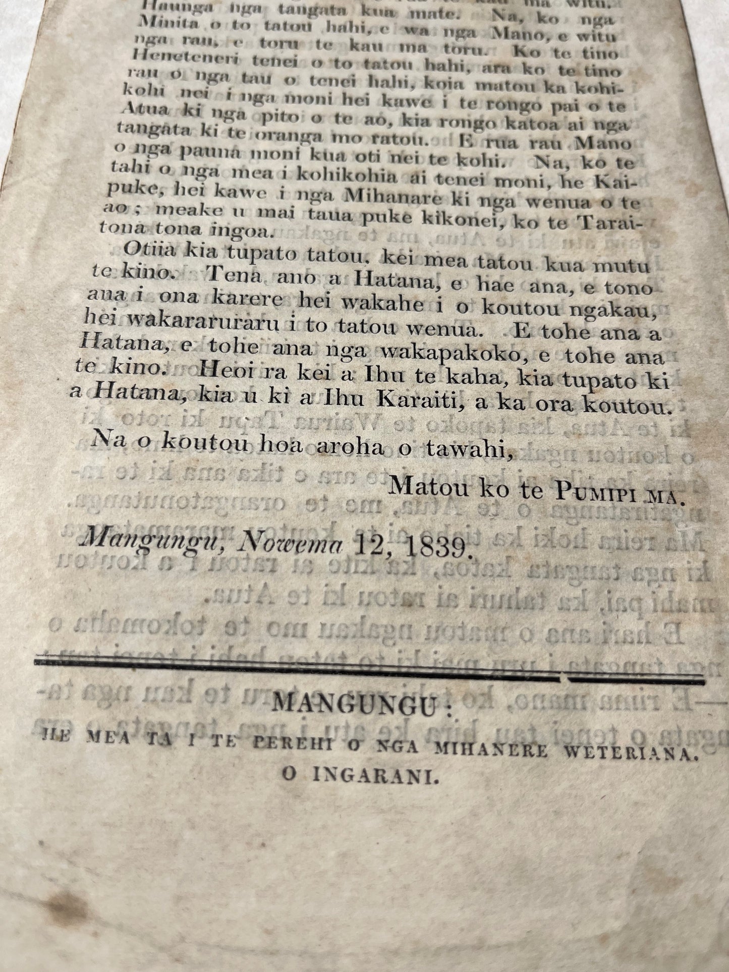 “The Book of Love” - Rare imprint from the Wesleyan Missionary Press at Mangungu