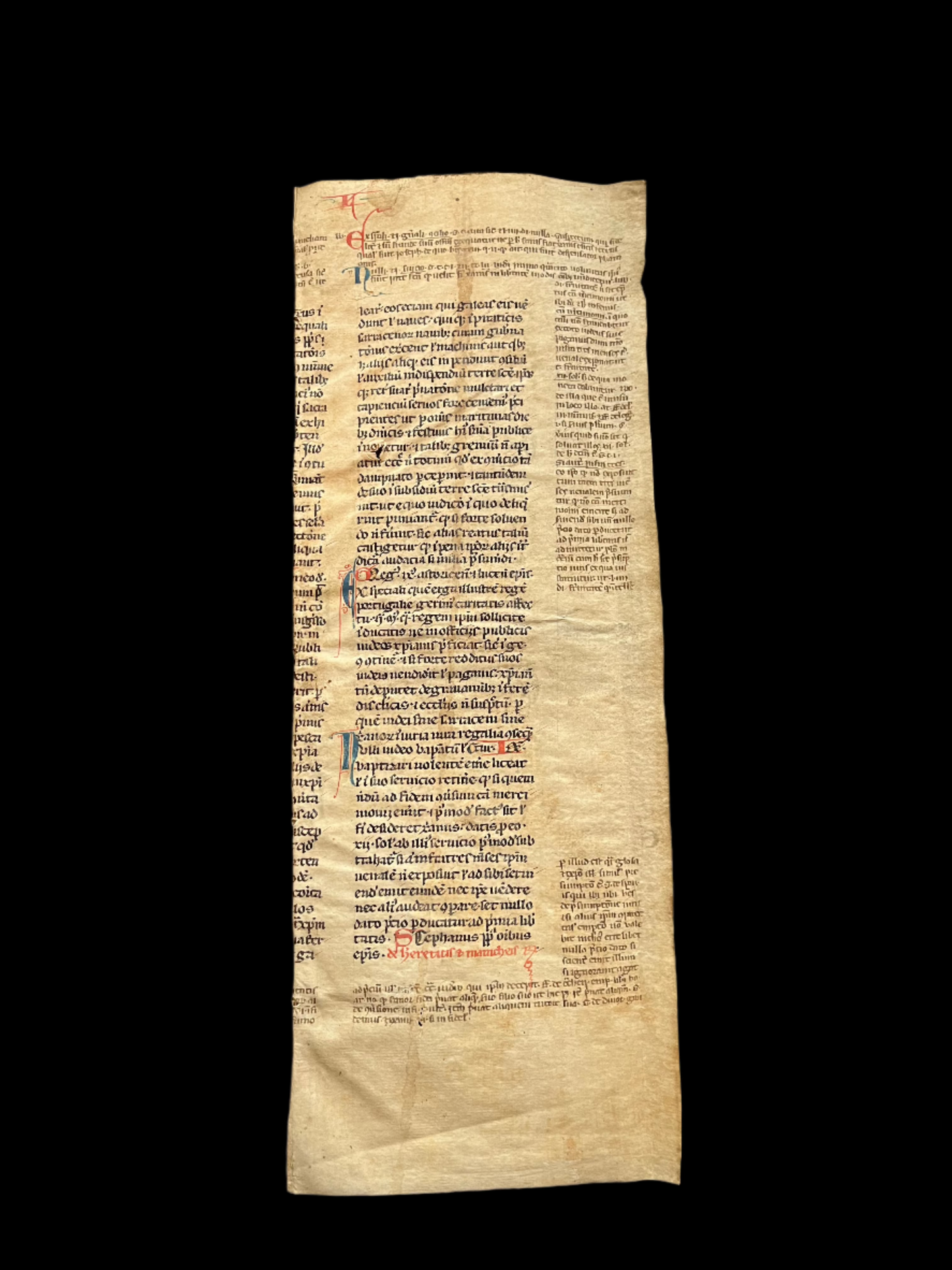 Unidentified 14th Century manuscript Binding fragment