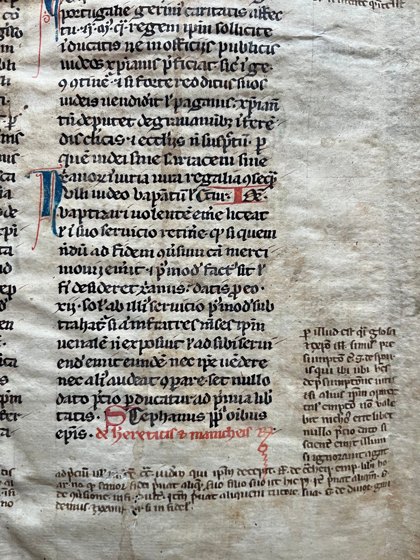 Unidentified 14th Century manuscript Binding fragment