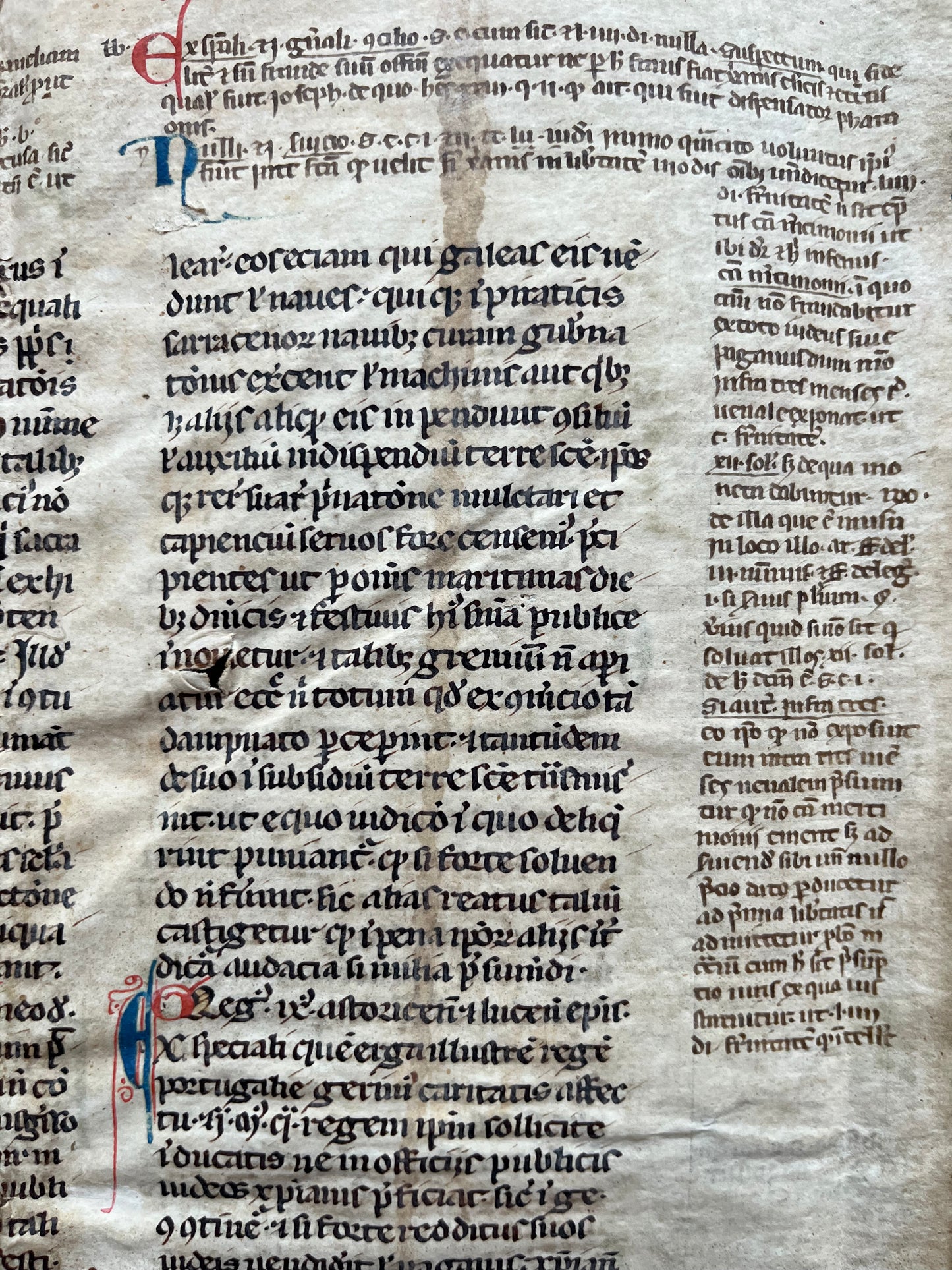 Unidentified 14th Century manuscript Binding fragment