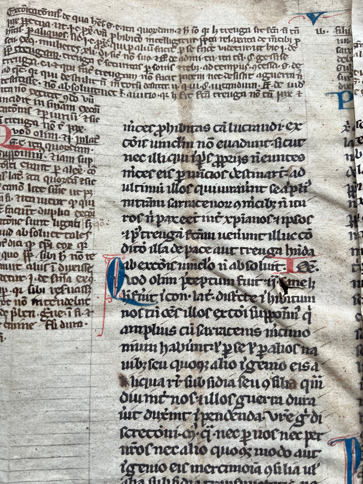 Unidentified 14th Century manuscript Binding fragment