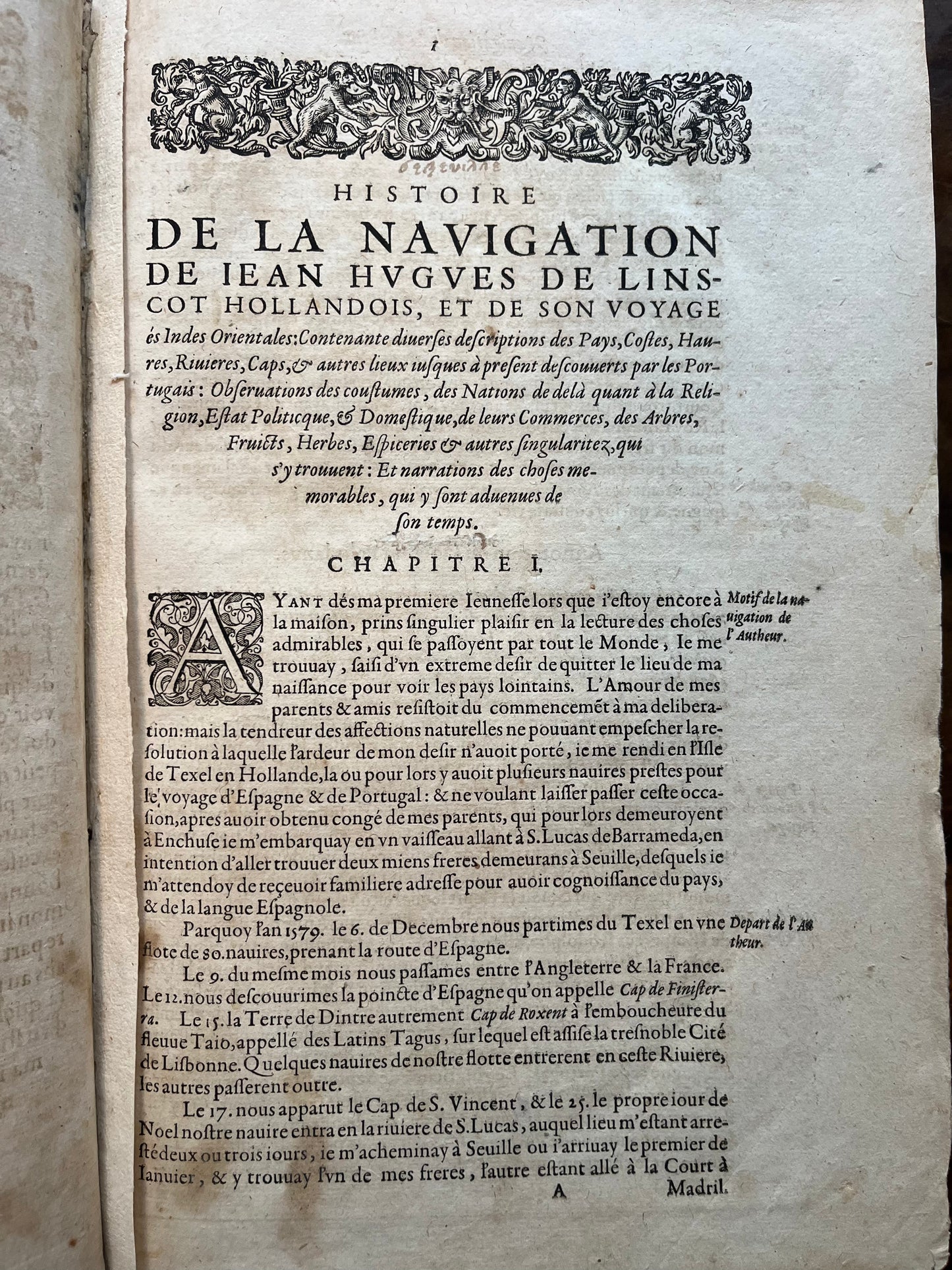 Linschoten's Itinerario - 1st French Edition 1610 - Complete text and 6 maps - Goa / India