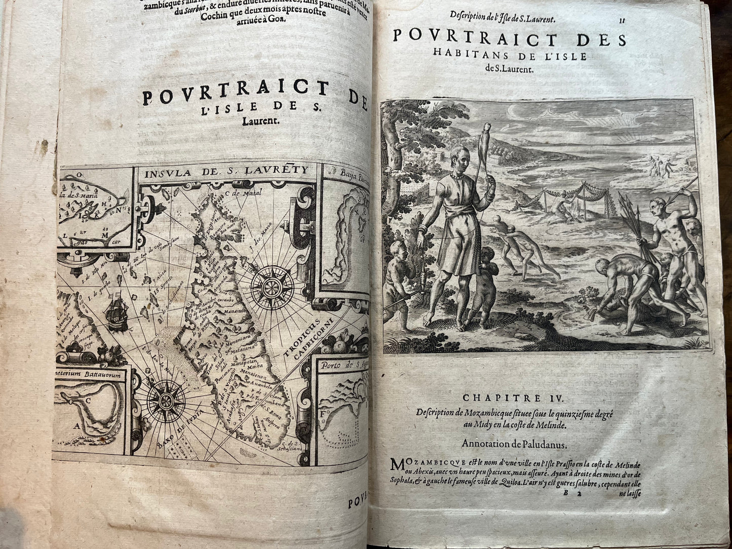 Linschoten's Itinerario - 1st French Edition 1610 - Complete text and 6 maps - Goa / India