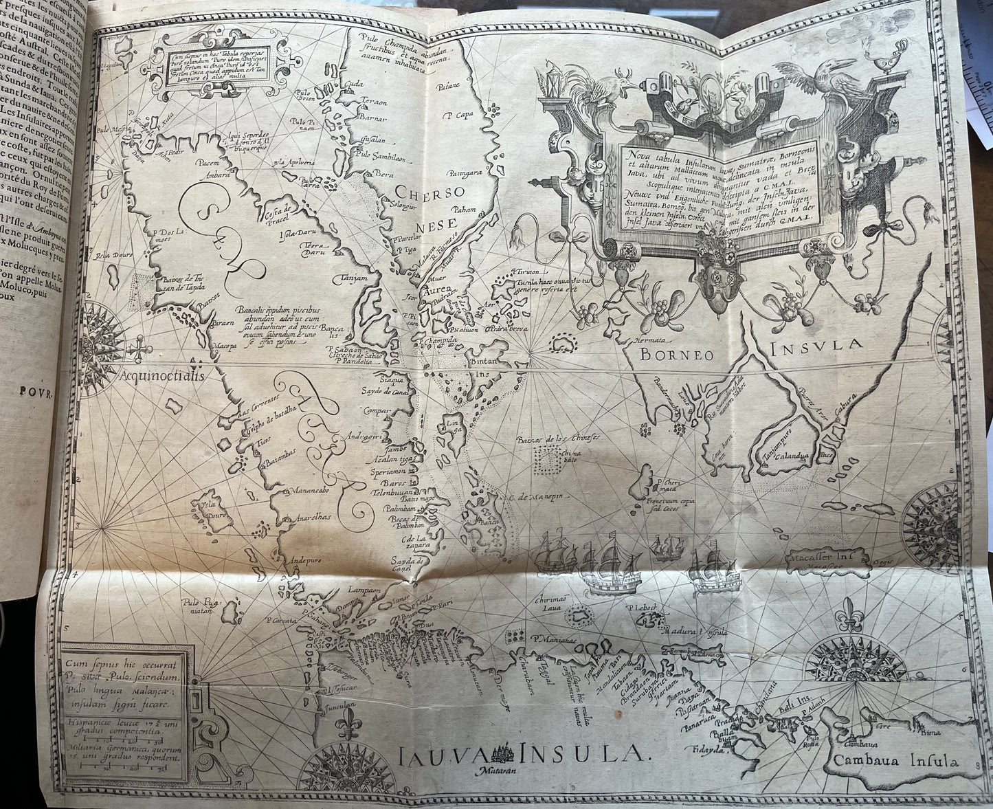 Linschoten's Itinerario - 1st French Edition 1610 - Complete text and 6 maps - Goa / India