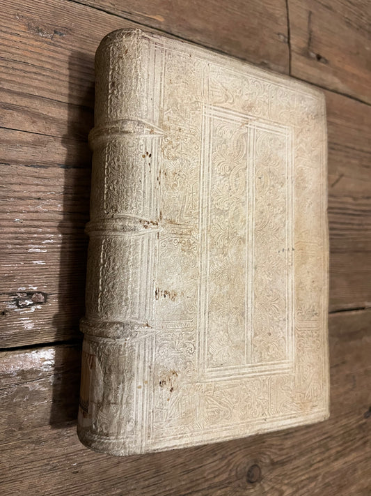 17th Century - Monastic Pig skin binding - Roman Law - 1557 - Giunta - Nicolai Belloni