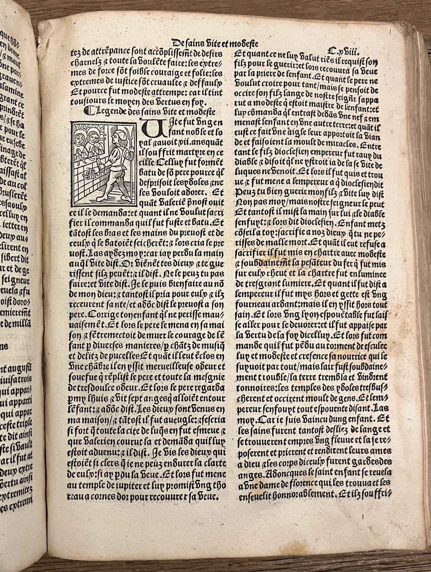 Jacobus de Voragine - Golden Legend Fragment in French - Lyon ?1529