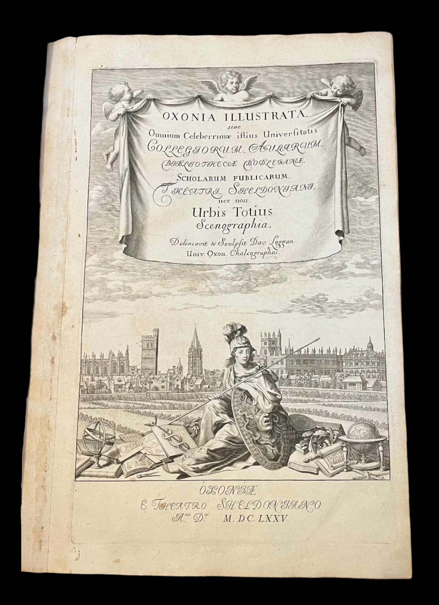 The Churchill family copy of Loggan's "Oxonia Illustrata" - Sunderland Library - 1675