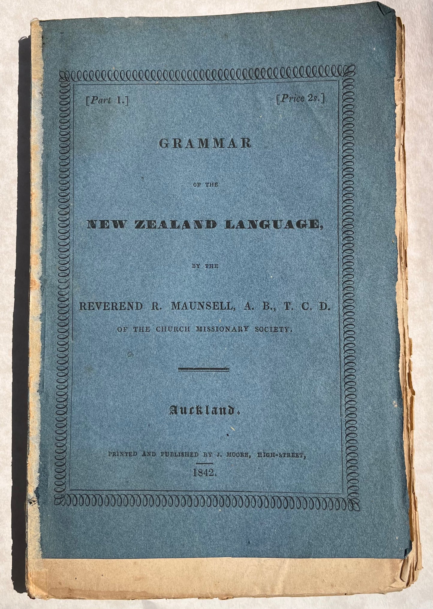 1st Edition (1st Issue) of Maunsell’s 4-Part Māori Grammar with original wrappers