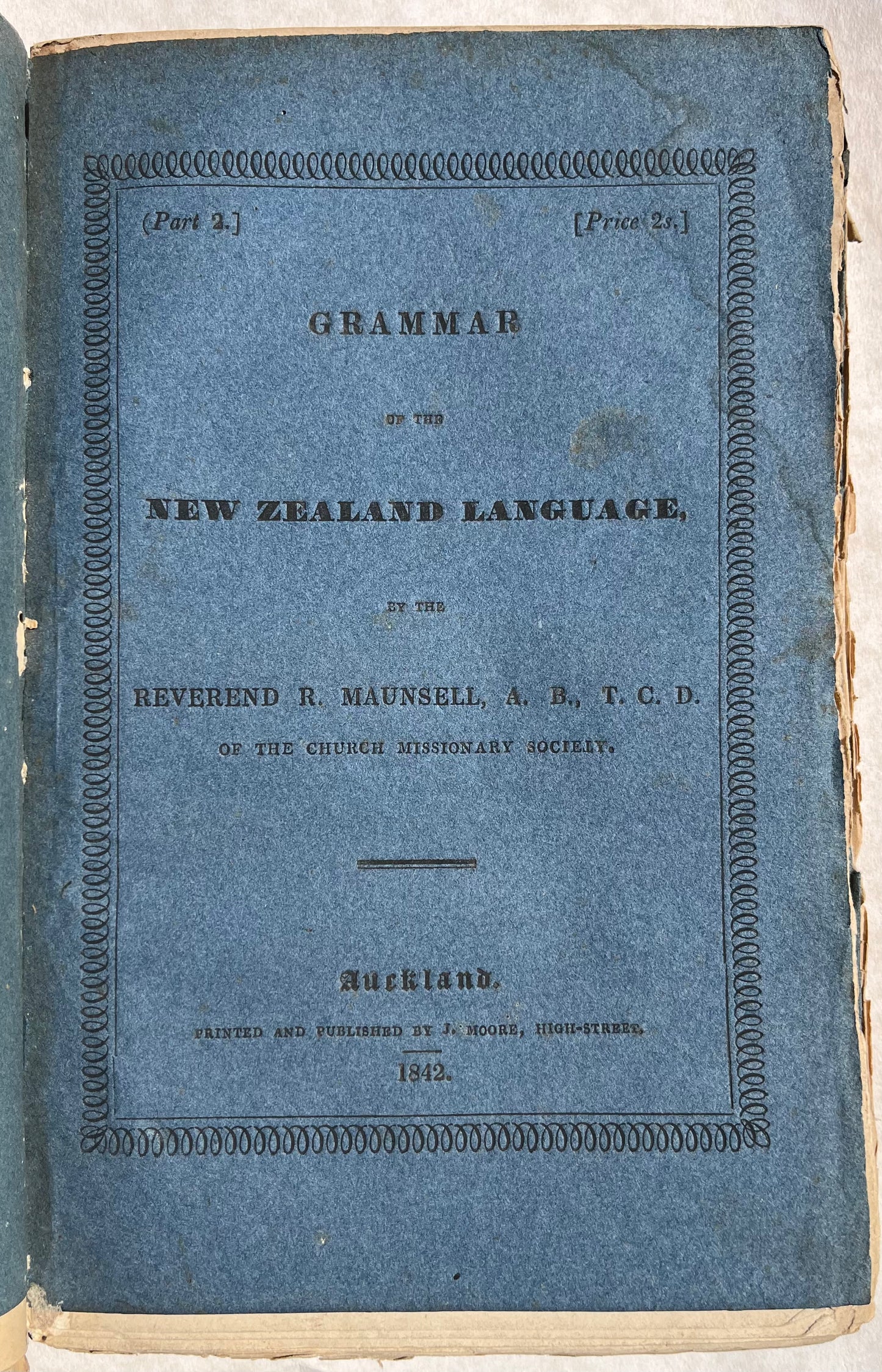 1st Edition (1st Issue) of Maunsell’s 4-Part Māori Grammar with original wrappers