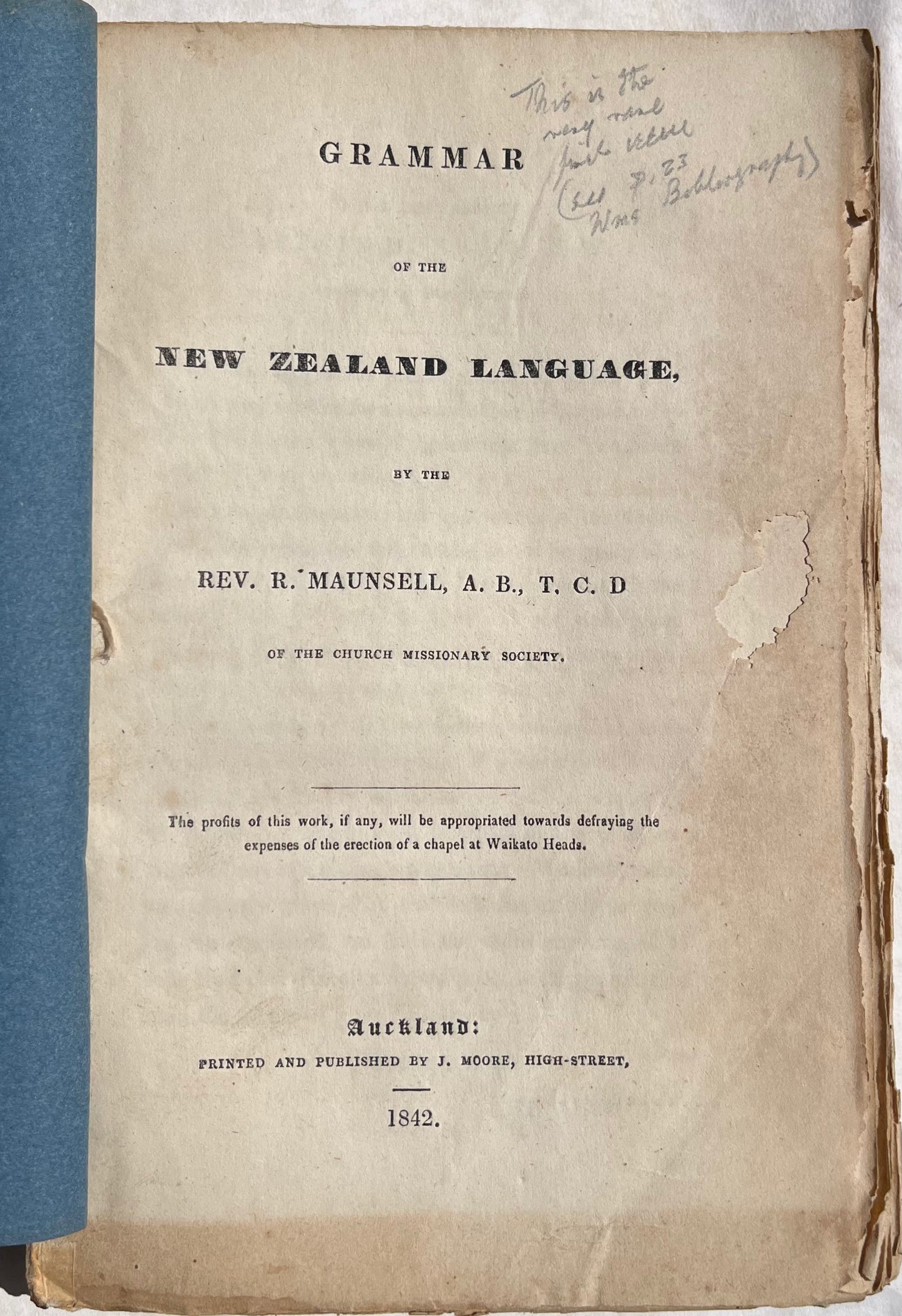 1st Edition (1st Issue) of Maunsell’s 4-Part Māori Grammar with original wrappers