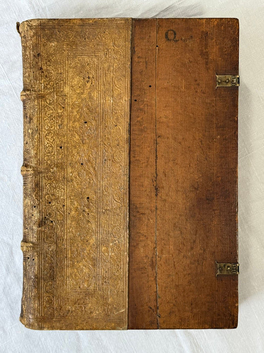 1522 Erasmus with Contemporary pig skin binding and "Life of a Bird" woodcut to title page attributed to Holbein