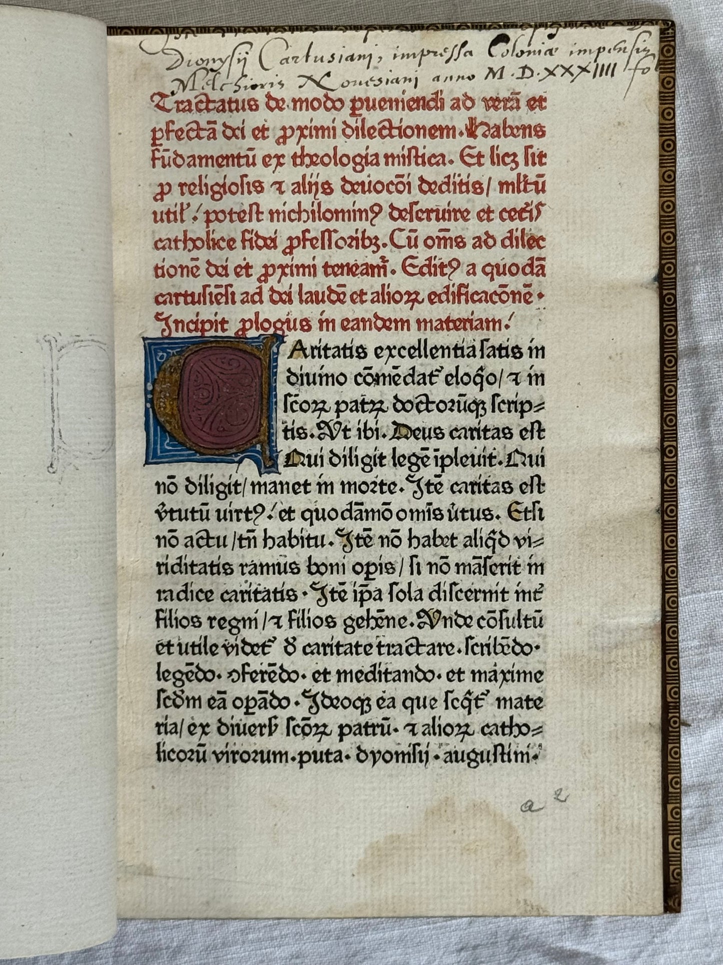 Scarce 1472 Incunable – Likely the first book printed by Michael Wenssler – the second printer in Basel