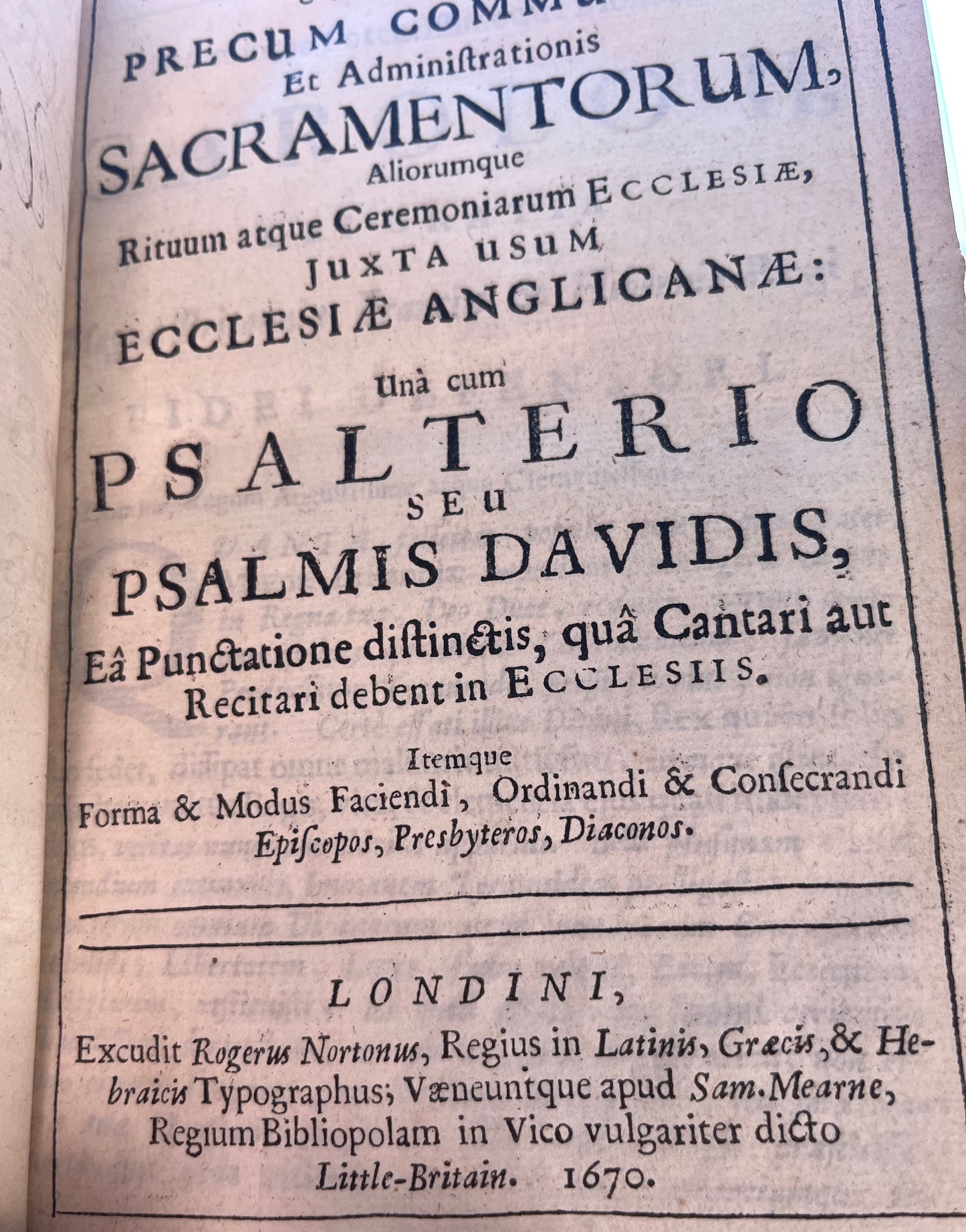 "Queens Binder" - Restoration binding - Samuel Mearne - Book of Common Prayer in Latin 1670