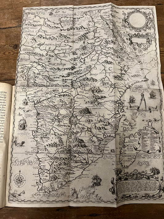 Rare "Appendix Congo" AND "Regnum Congo" 1598 and 1625 with large maps - Complete 1st editions