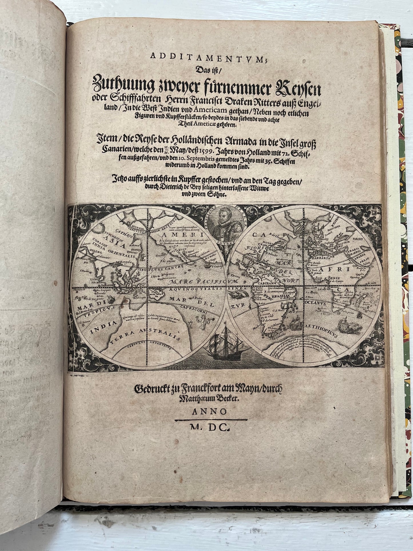 De Bry - Walter Raleigh - Search for Eldorado - 1599 - "Americæ Achter Theil. In welchem erstlich beschrieben wirt das Mächtige vnd Goldtreiche Königreich Guiana."