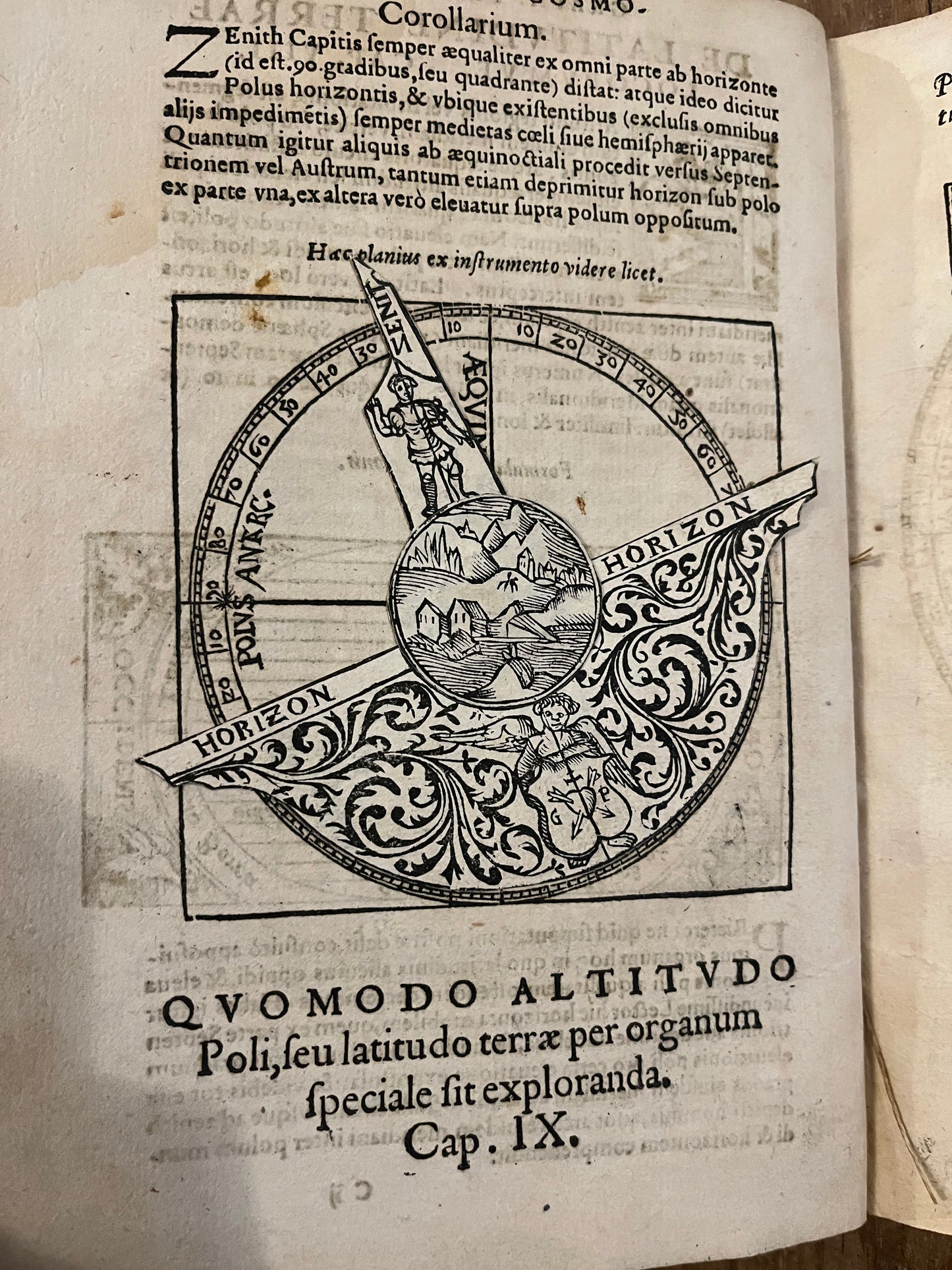 "Cosmographia Petri Apiani per Gemma Frisium..." - Peter Apian - 1564 - with 14th Century Manuscript binding of Mark:14 and a ca 13th Century Hebrew fragment of Rashi to Exodus 25:31-34