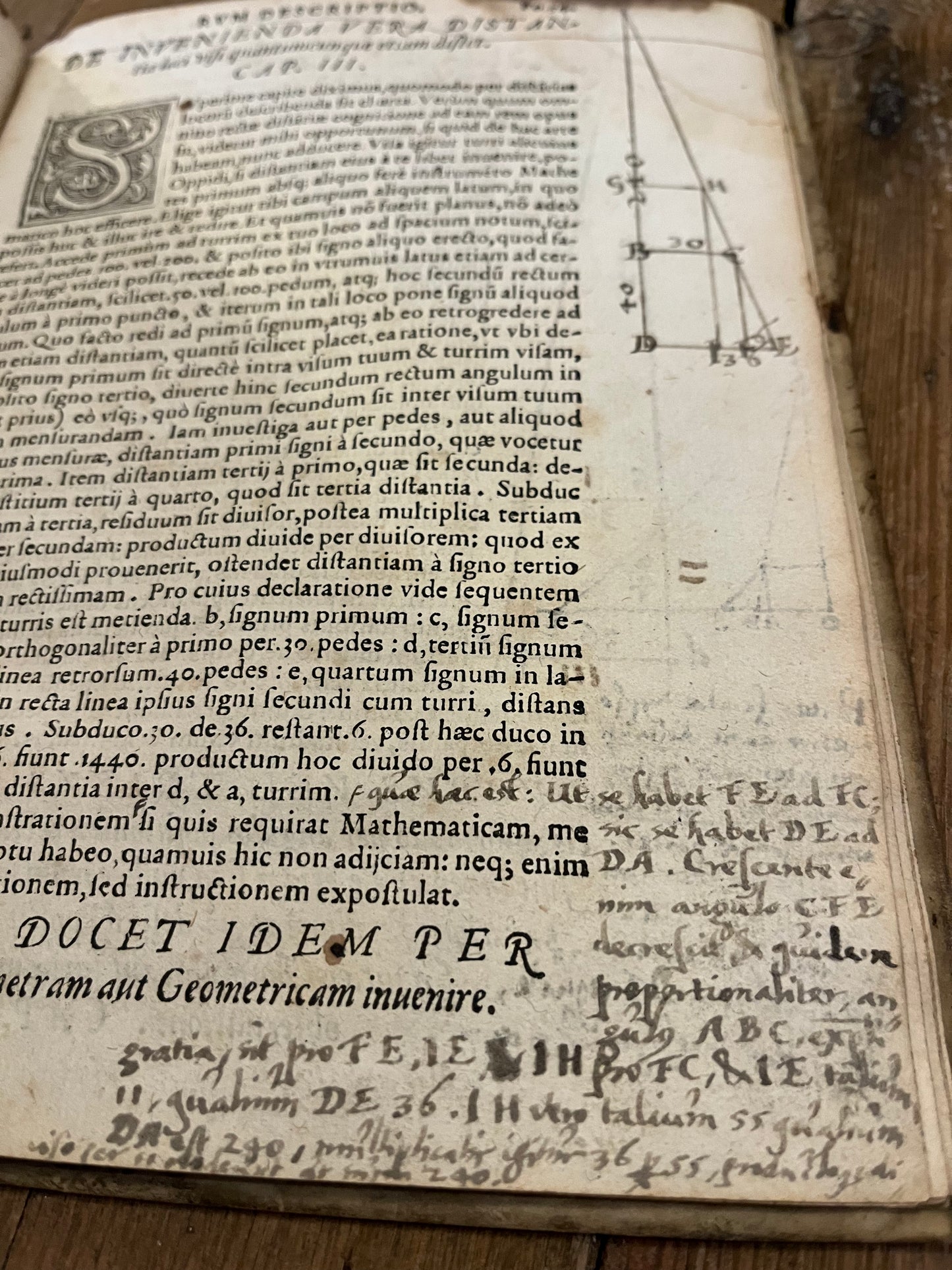 "Cosmographia Petri Apiani per Gemma Frisium..." - Peter Apian - 1564 - with 14th Century Manuscript binding of Mark:14 and a ca 13th Century Hebrew fragment of Rashi to Exodus 25:31-34