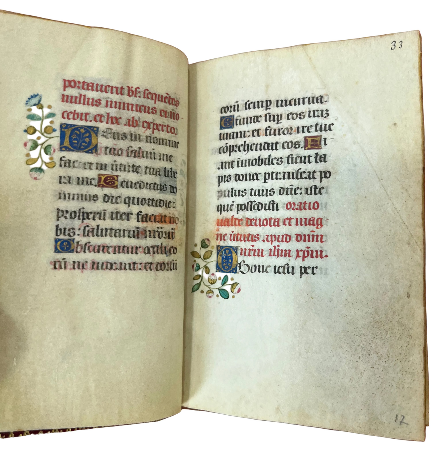 15th Century Book of Hours with three generations of ownership and beautiful 19th Century dedication binding