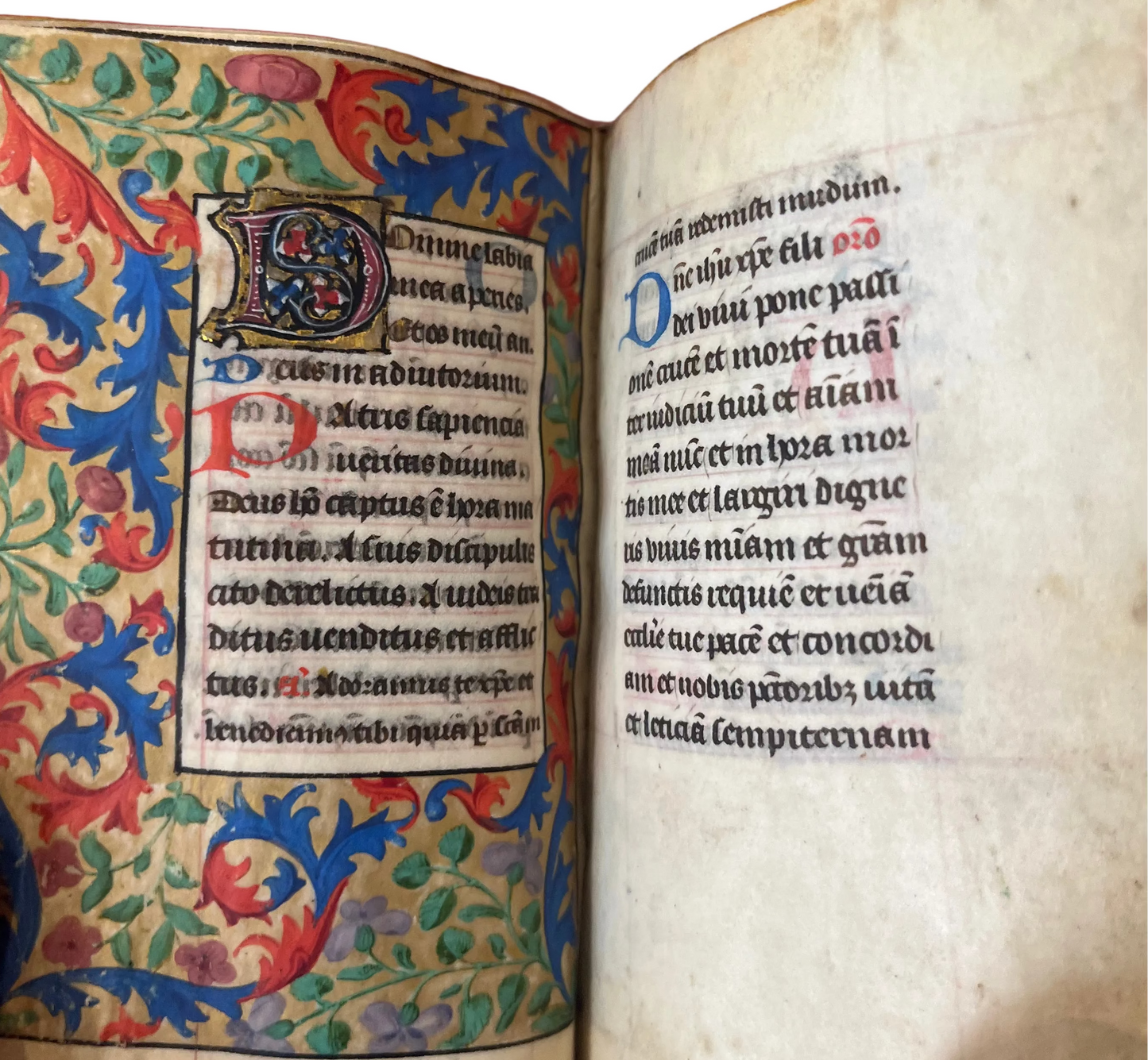 15th Century Book of Hours with three generations of ownership and beautiful 19th Century dedication binding