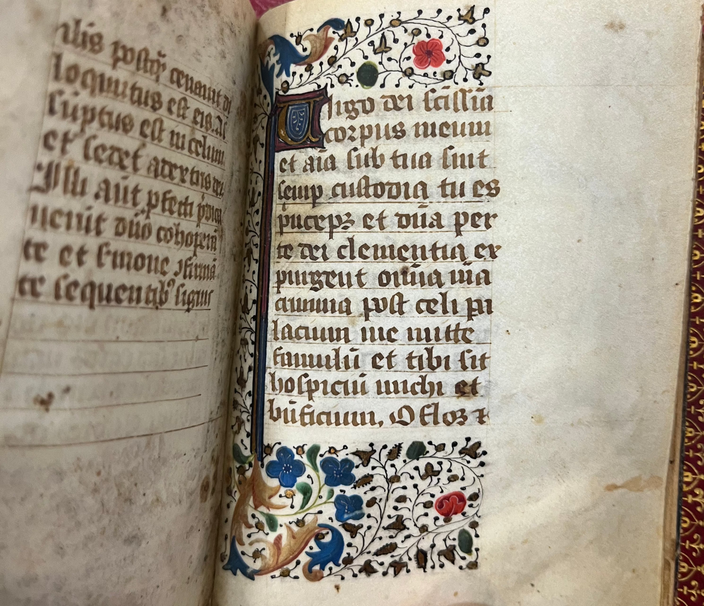 15th Century Book of Hours with three generations of ownership and beautiful 19th Century dedication binding