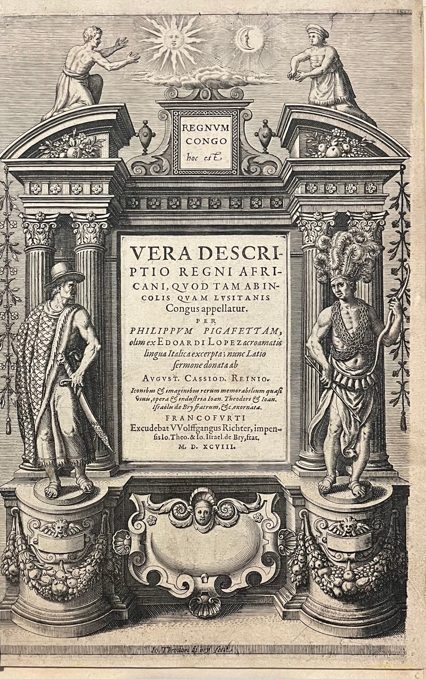 Copy of Regnum Congo hoc est Vera descriptio regni Africani, quod tam ab Incolis quam Lusitanis Congus appellatur - Petits Voyages part 1  1598