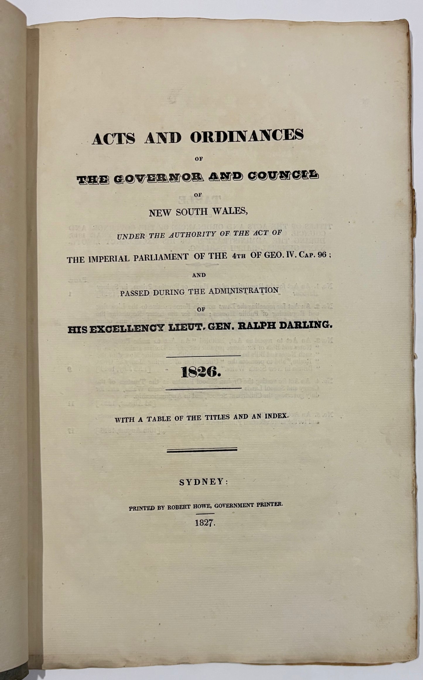 Native Australian Justice - Proclamations for the Murder of "Tommy" - Early Sydney Printing - 1827 - Robert Howe