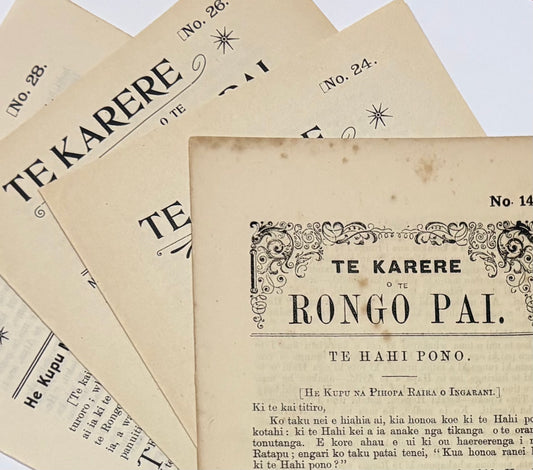 Gisborne printing - "Te Karere O Te Rongo Pai" - 4 Editions (No 14, 24, 26, 28) - Includes "Mo Te Kirihimete"