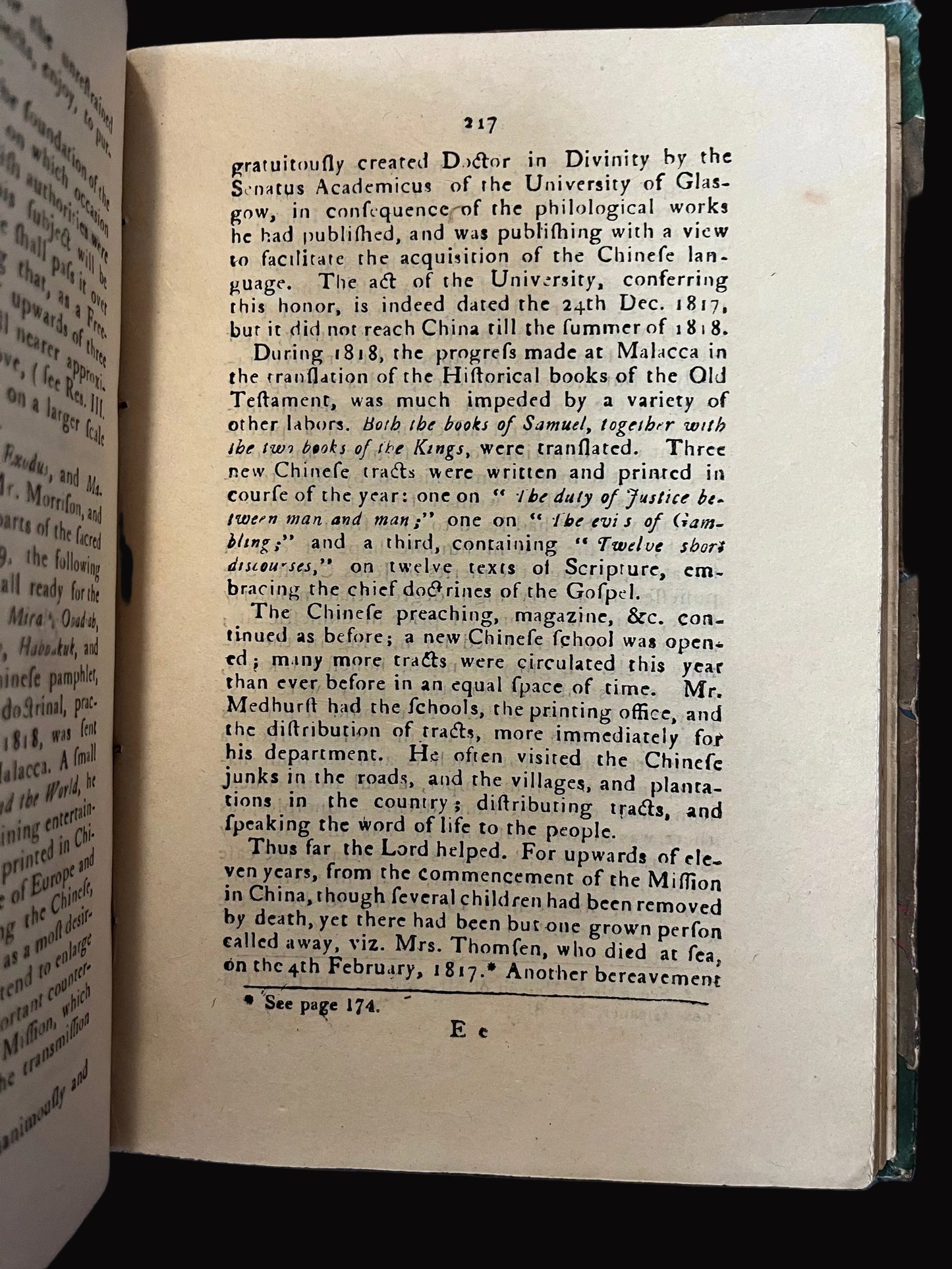 Early Malacca printing - 1820 - William Milne - "A retrospect of the first ten years of the Protestant Mission to China"