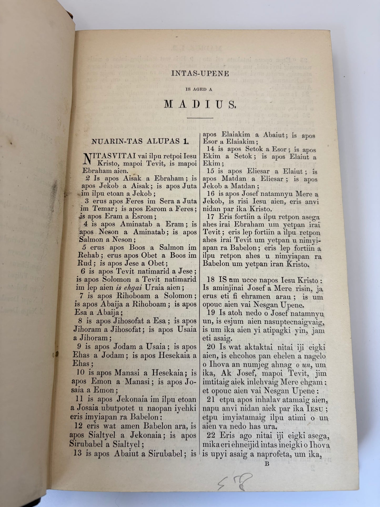 George Grey’s Copy of the First Book Printed in a Vanuatuan Language – The New Testament in Aneityum - 1863