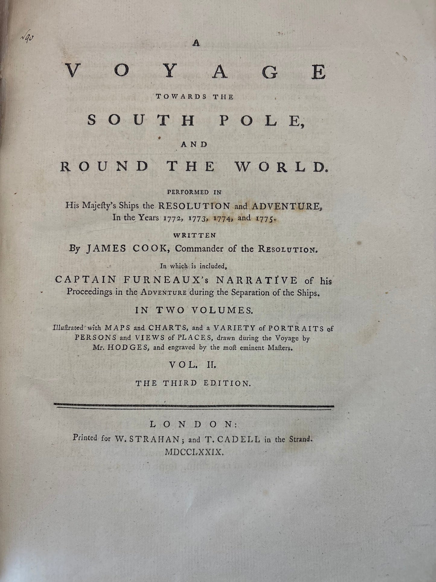 Complete Second Voyage of James Cook - 1779 - With 64/64 plates including large folding map