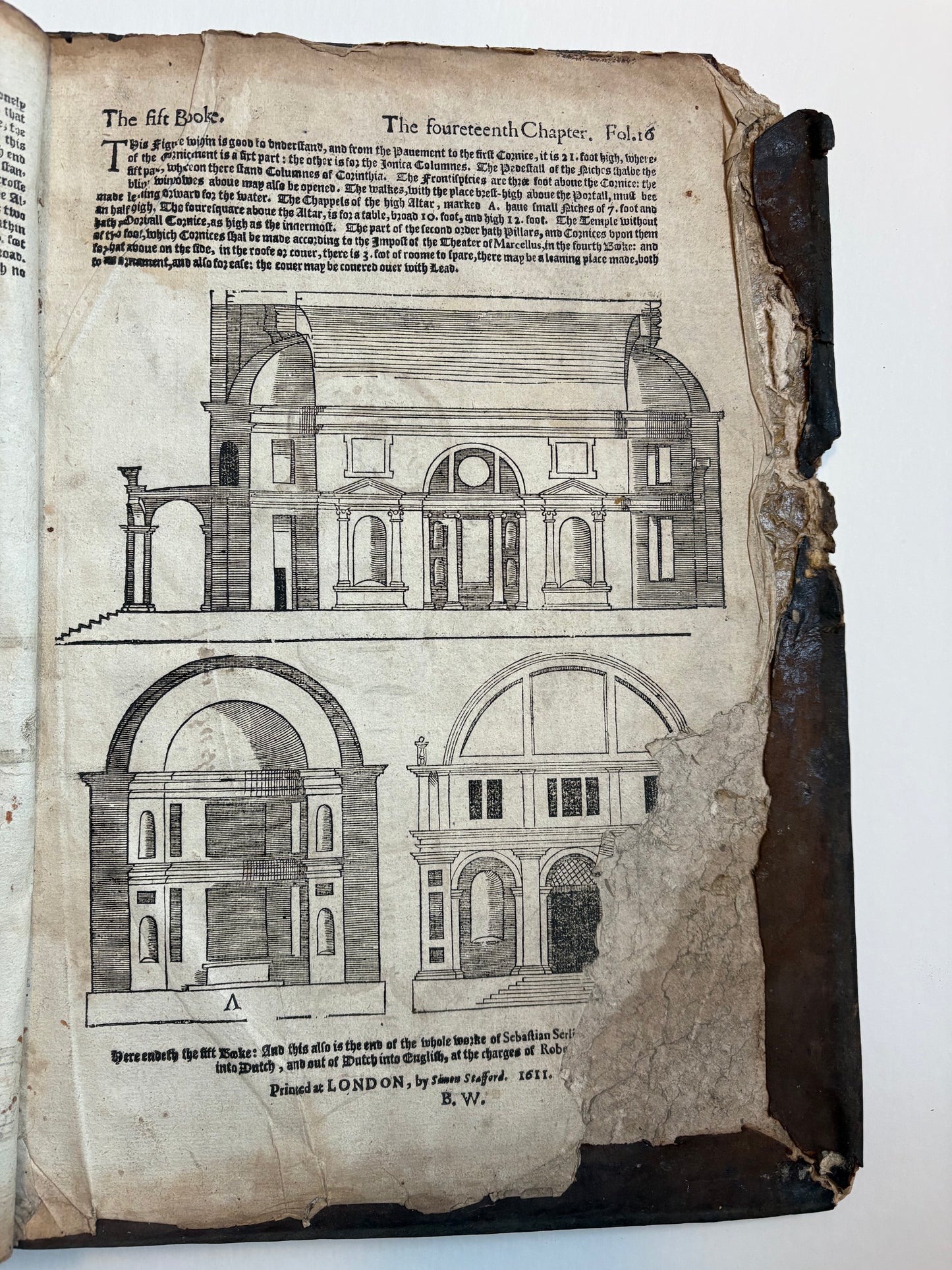 The first [-fifth] Booke of Architecture - Serlio / Robert Peake - London 1611