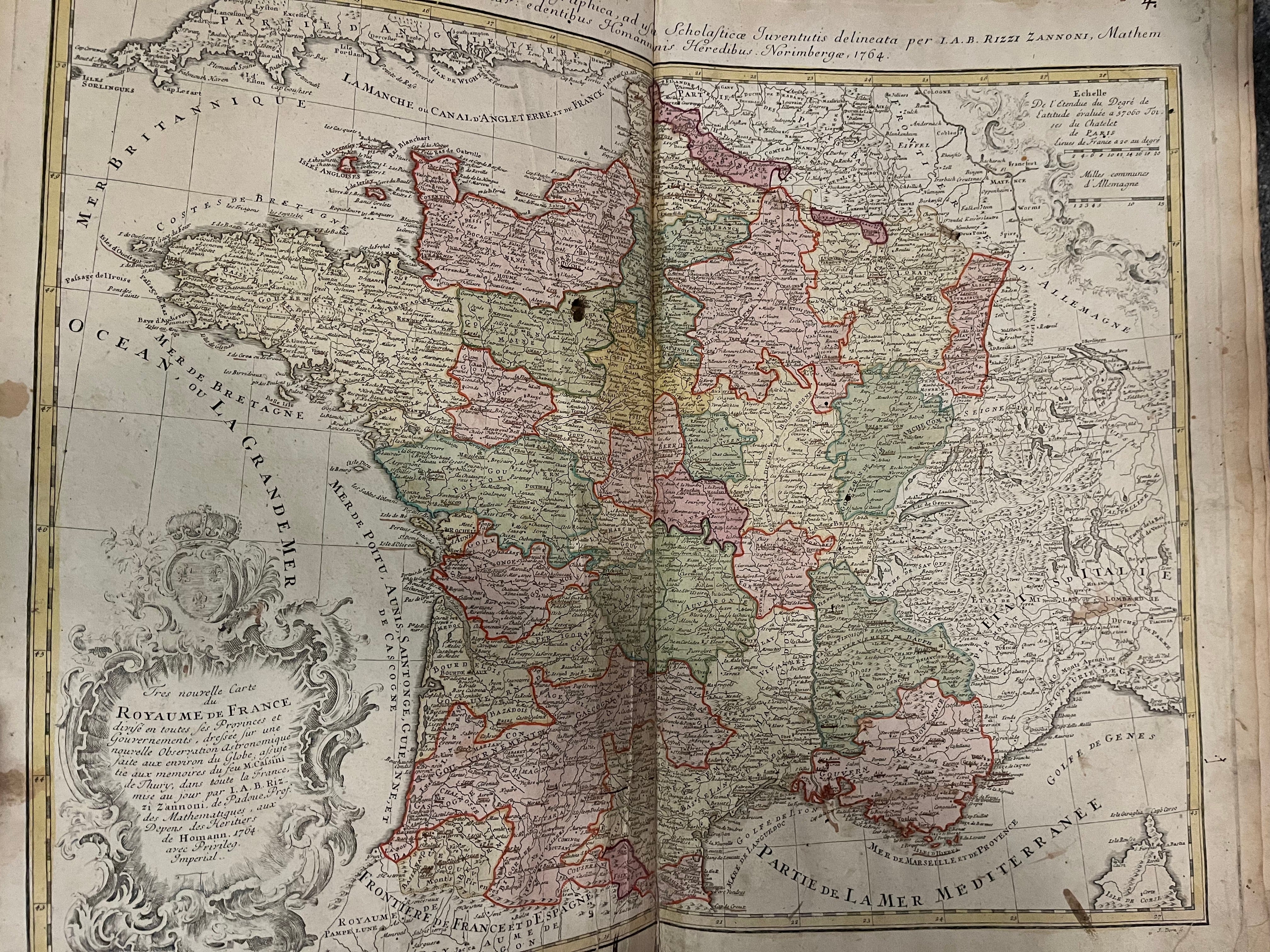 1762 hand-colored engraving - Maps - Map of the Van-Diémen Land hot - Atlas R. BONNE - 12x16.9in