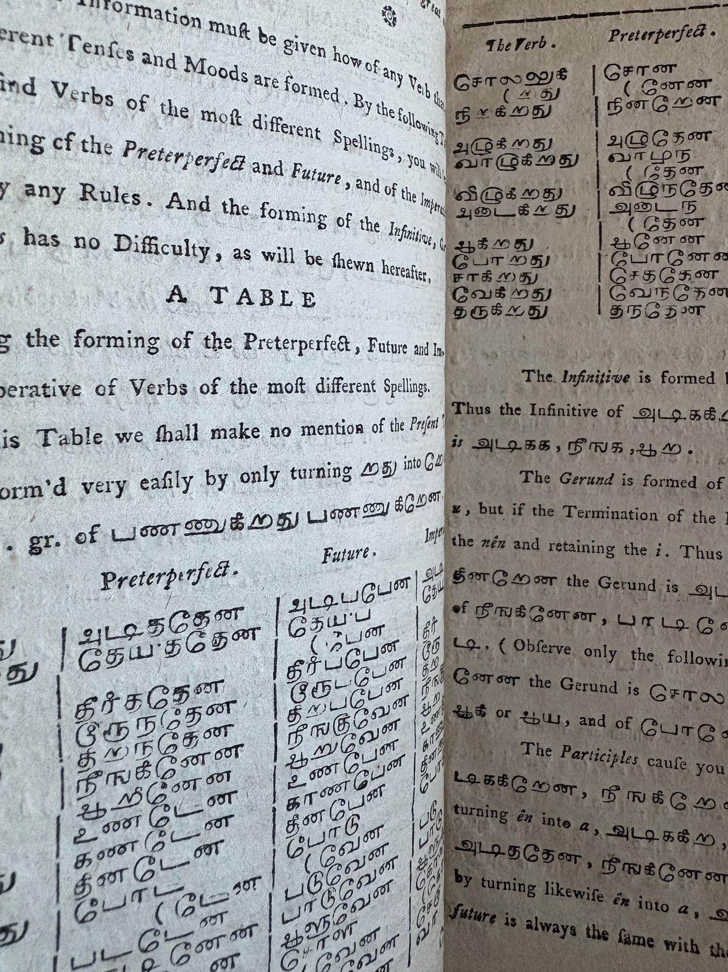 Early Vepery (Chennai) Indian Printing - 1789 - A Grammar for learning the principles of the Malabar Language - Tamil