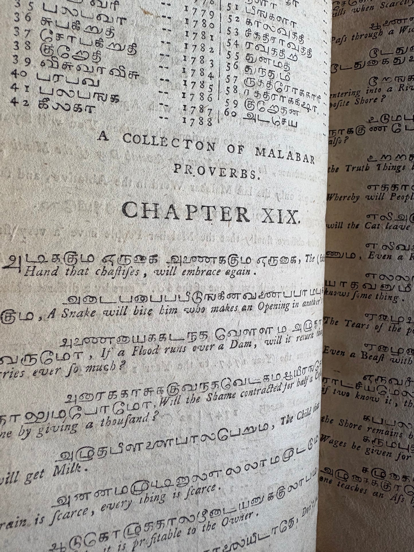 Early Vepery (Chennai) Indian Printing - 1789 - A Grammar for learning the principles of the Malabar Language - Tamil