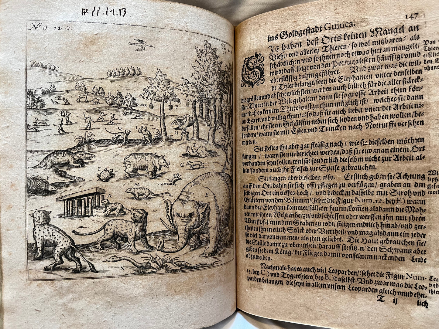 Extremely Rare - West Africa -  "Siebende Schiffahrt. In das goldreiche Königreich Guineam, in Africa gelegen..." - Hulsius - 1624 -  Pieter de Marees