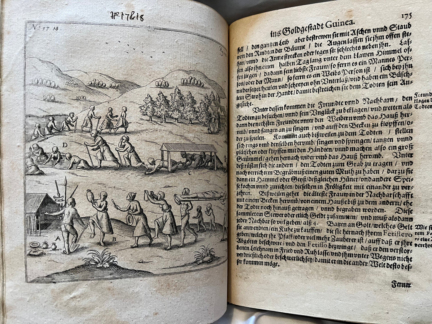 Extremely Rare - West Africa -  "Siebende Schiffahrt. In das goldreiche Königreich Guineam, in Africa gelegen..." - Hulsius - 1624 -  Pieter de Marees