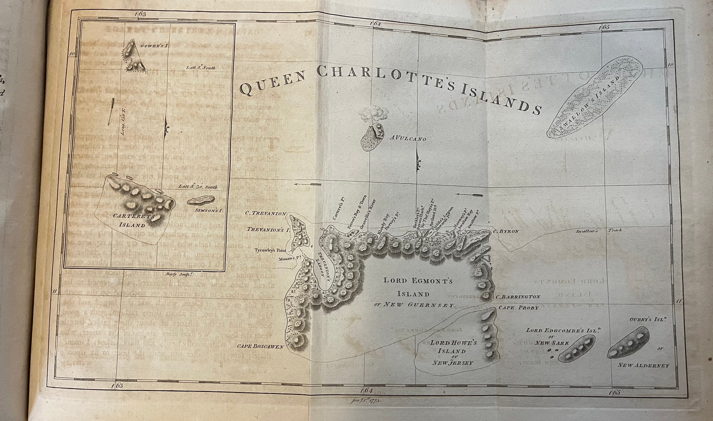 1st Edition of Cook's 1st Voyage - An account of the voyages undertaken by the order of his present Majesty for making discoveries in the Southern Hemisphere - Cook, Carteret, Byron, Wallis - Hawkesworth - 1773