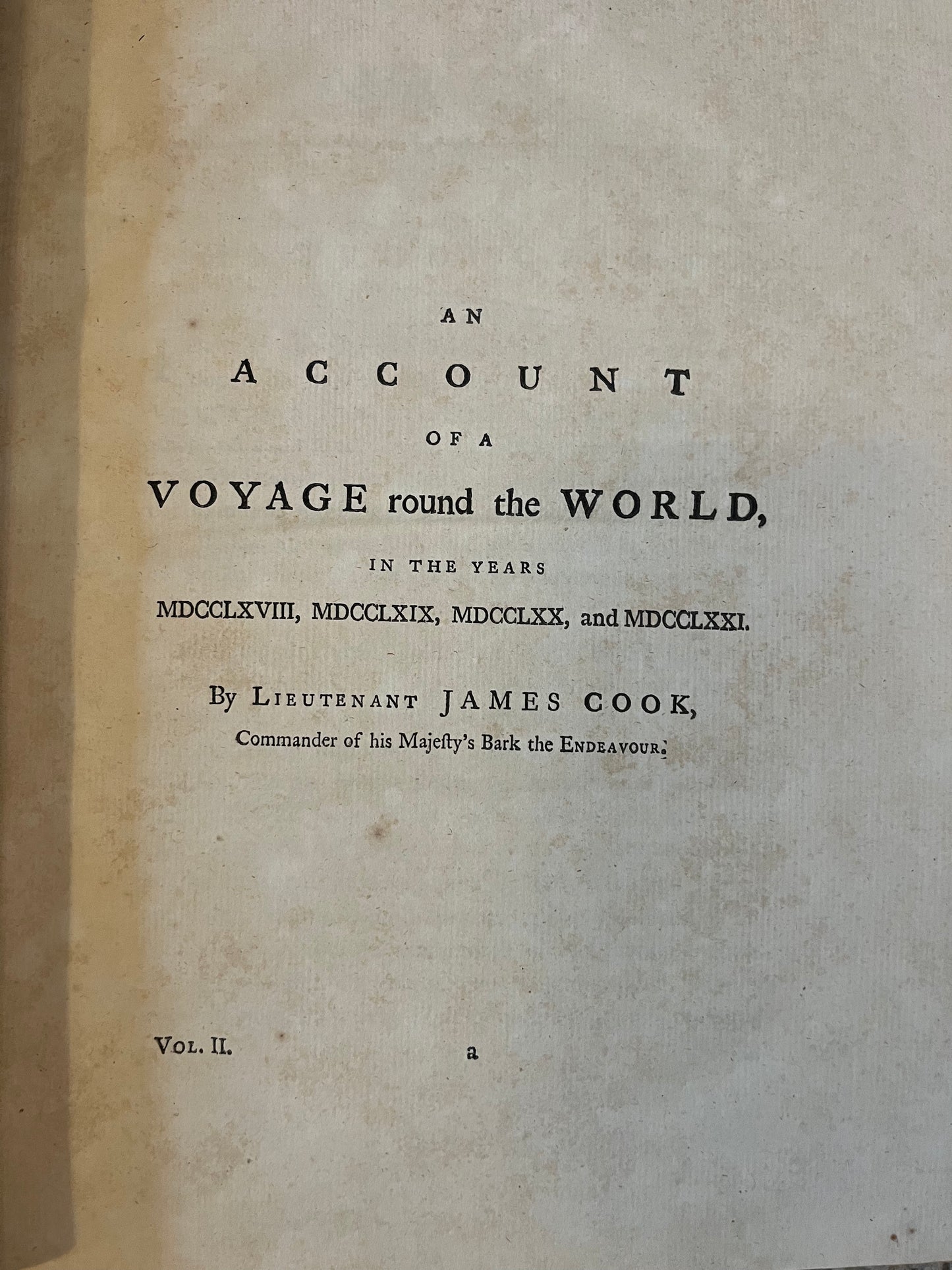 1st Edition of Cook's 1st Voyage - An account of the voyages undertaken by the order of his present Majesty for making discoveries in the Southern Hemisphere - Cook, Carteret, Byron, Wallis - Hawkesworth - 1773