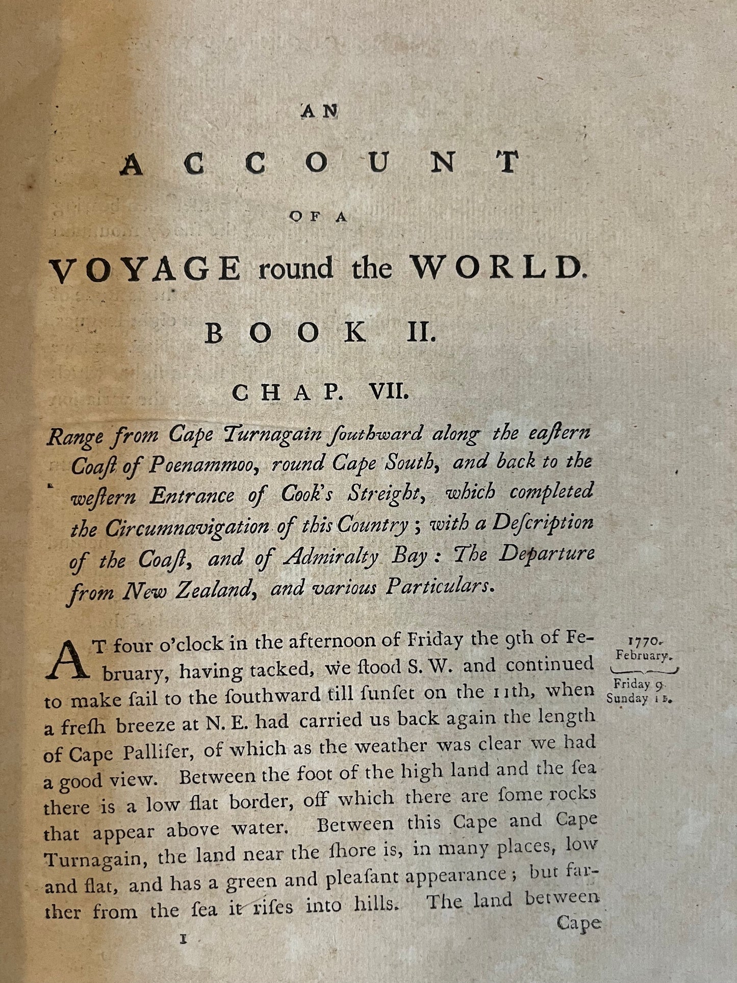 1st Edition of Cook's 1st Voyage - An account of the voyages undertaken by the order of his present Majesty for making discoveries in the Southern Hemisphere - Cook, Carteret, Byron, Wallis - Hawkesworth - 1773